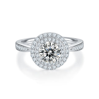 Cirella Double Halo Round Cut Ring - 925 SILVER