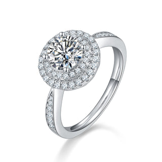 Cirella Double Halo Round Cut Ring - 925 SILVER
