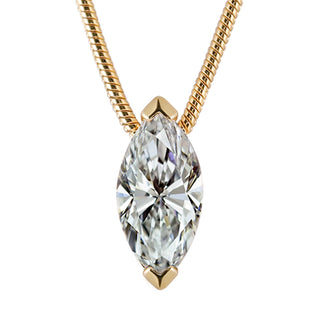 Astra Marquise Solitaire Pendant – 2.3ct Aurora Moissanite