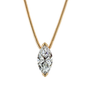 Astra Marquise Solitaire Pendant – 2.3ct Aurora Moissanite